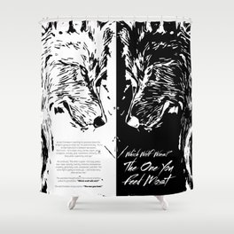 The Battle Within 2 Wolf Cherokee Legend Two Wolves Quote Shower Curtain