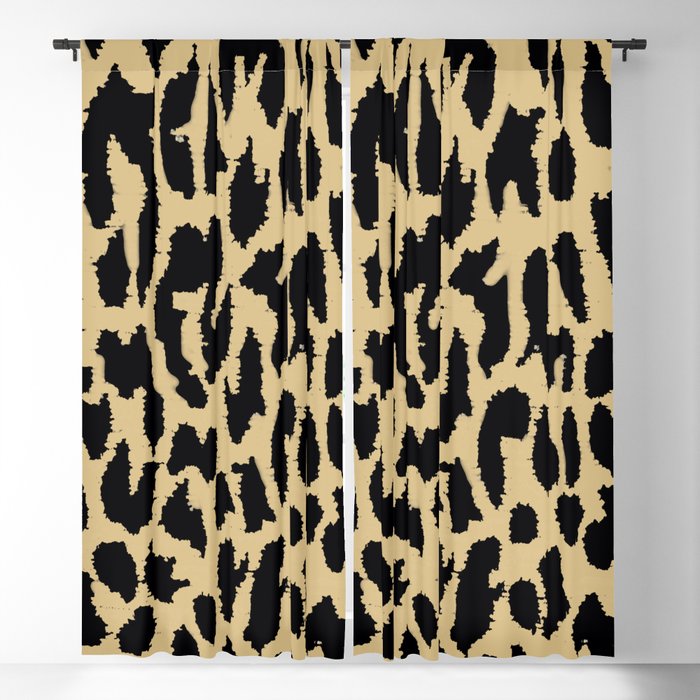 CHEETAH LEOPARD BLACK AND TAN 2022 10K Blackout Curtain by Art is ...