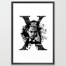 Malcolm X Stand Tall Framed Art Print