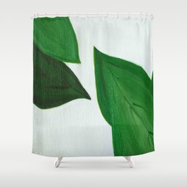 Green leaves Shower Curtain