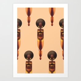 Geometric Pin-Ups - Honey Art Print