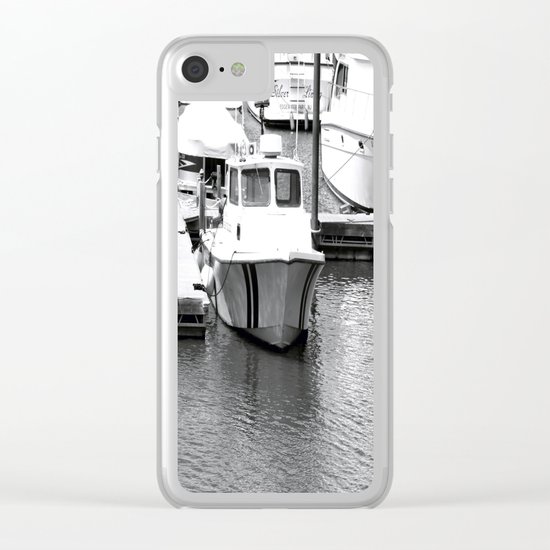 Boats BW Clear iPhone Case