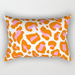 Leopard Pink & Orange Rectangular Pillow