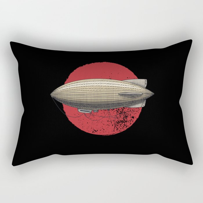 Zeppelin Airship Pilot Retro Rectangular Pillow