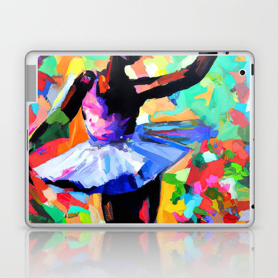 Ballerina dancing on stage Laptop & iPad Skin