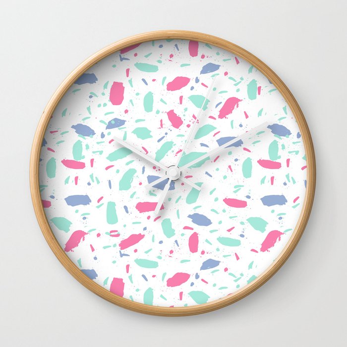 Cute Pastel Pattern Print Design Nursery Decor Bright Sunny Scandinavian Wall Clock By Charlottewinter Cute Pastel Pattern Print Design Nursery Decor Bright Sunny Scandinavian Wall Clock By Charlottewinter