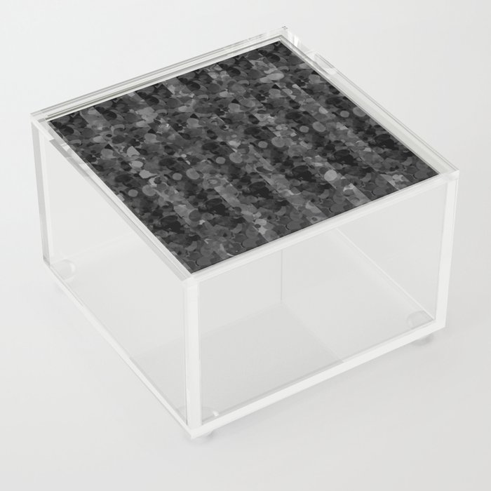 Gray bubble stripes Acrylic Box