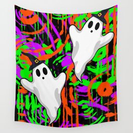 Ghosts Wearing Witch Hats Wall Tapestry