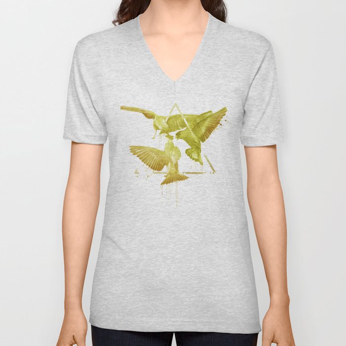 Three Birds V Neck T Shirt