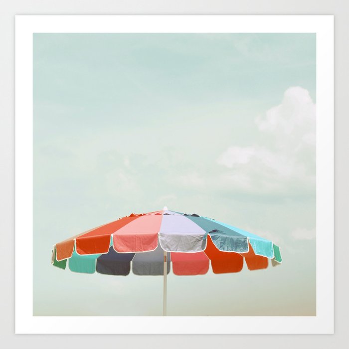 beach umbrella Art Print