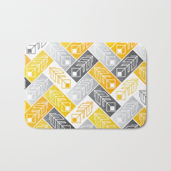 Bright Geometric Print Bath Mat
