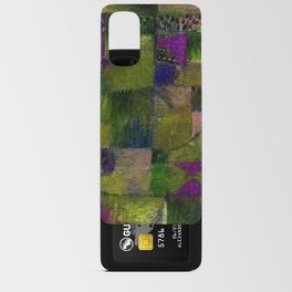 Terraced garden tropical floral gold and amethyst Mediterranean abstract landscape painting by Paul Klee Android Card Case