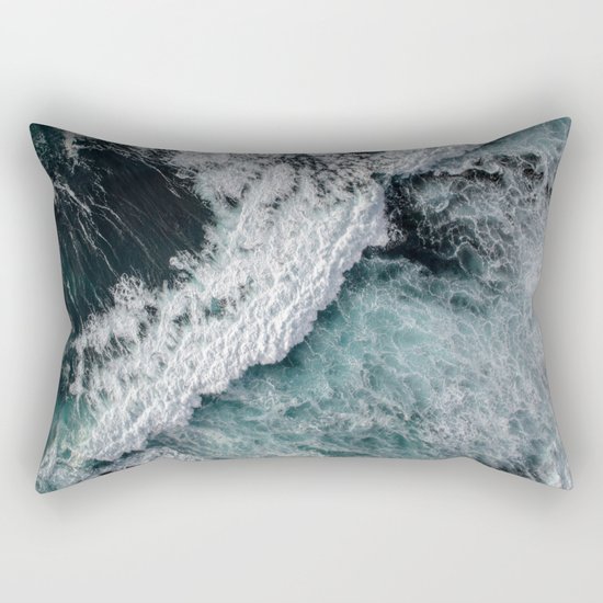 Ocean Wrath Rectangular Pillow