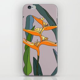 Bird of Paradise Flower - Nature's Lines iPhone Skin