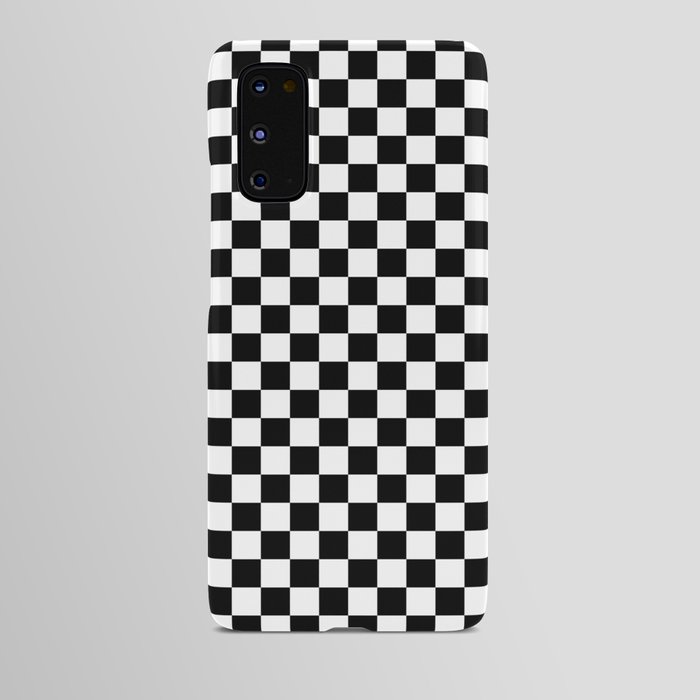 White and Black Checkerboard Android Case