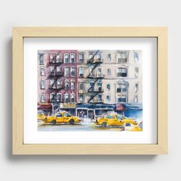 New York, wtercolor sketch Recessed Framed Print