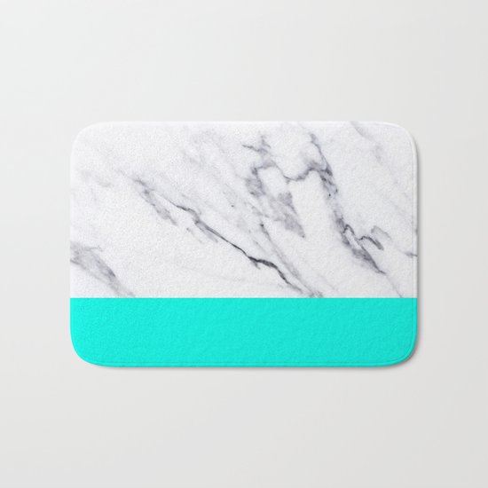 Marble Blue Luxury iPhone Case and Throw Pillow Design Bath Mat