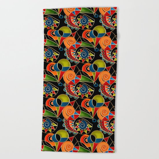 Abstraction - Carnival Beach Towel