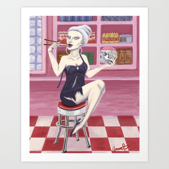 Brains and Beauty Art Print
