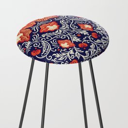 Traditional Chinese Oriental Pattern Counter Stool