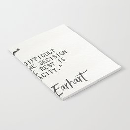 Amelia Earhart Growth Quotes Notebook