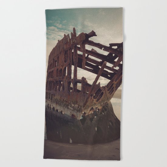 Shipwrecked - The Peter Iredale Beach Towel