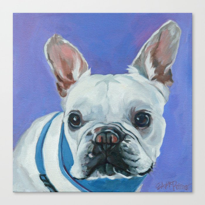 French Bulldog Portrait Painting Canvas Print By