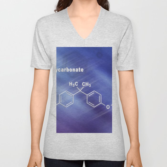 Polycarbonate PC, Structural chemical formula V Neck T Shirt