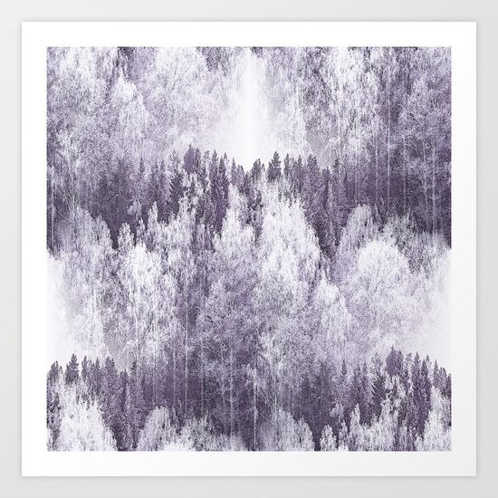 Captivating landscape - beautiful forest in winter colors Art Print