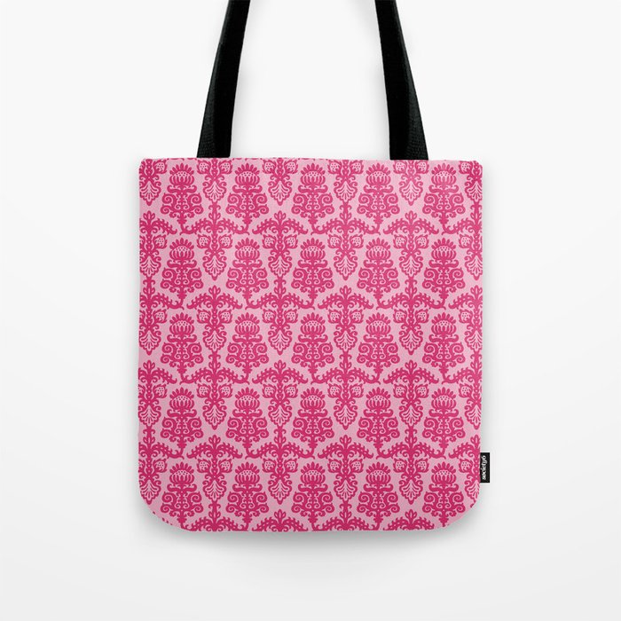 Strawberry Chandelier Pattern in Pink Tote Bag