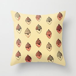 Acorns Pattern Throw Pillow