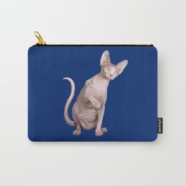 Elegant Sleek and Curious Sphynx Cat Carry-All Pouch