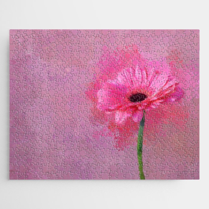 Pink Flower with Power for your Girl Jigsaw Puzzle