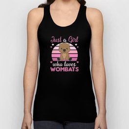 Just A Girl Who Loves Wombats - Cute Wombat Unisex Tank Top