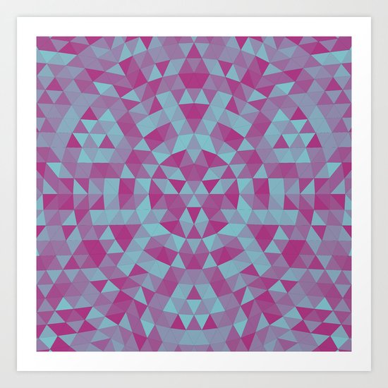Triangle mandala 2 Art Print