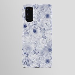 slate grey floral bouquet aesthetic array Android Case