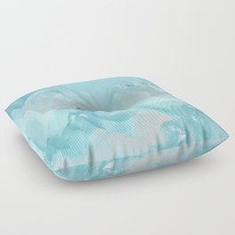 Abstract turquoise carnival Floor Pillow