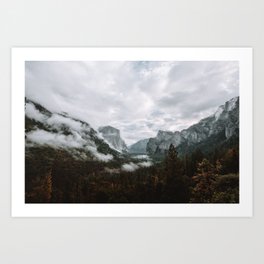 Moody Yosemite Tunnel View Art Print