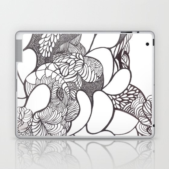 B&W Doodle Laptop & iPad Skin