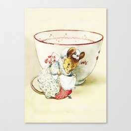 “Mouse Seamstress and Teacup” by Beatrix Potter Canvas Print