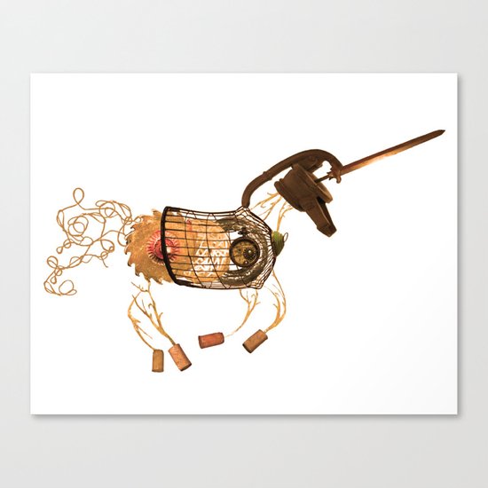 Steampunk Unicorn Canvas Print