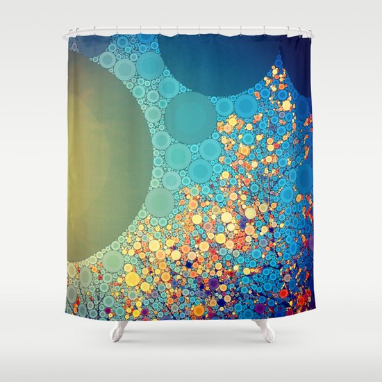 Sky and Leaves Shower Curtain