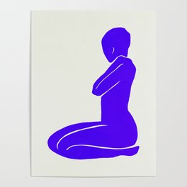Nude I: Electric Ultramarine Blue Edition Poster