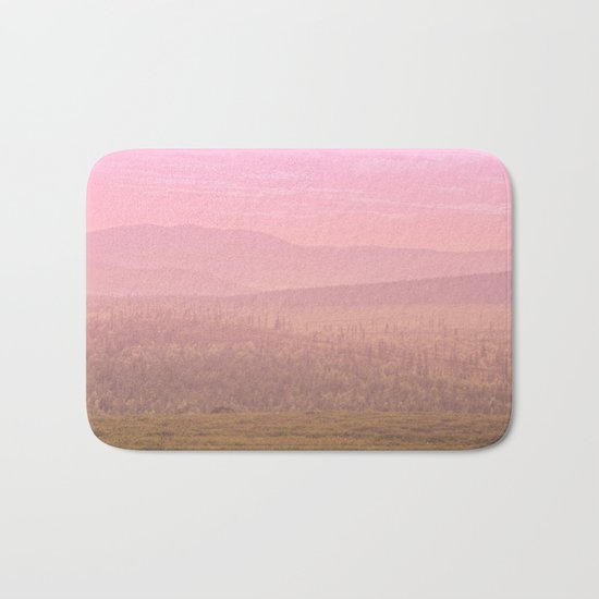 Pink Landscape - #society6 #buyart Bath Mat