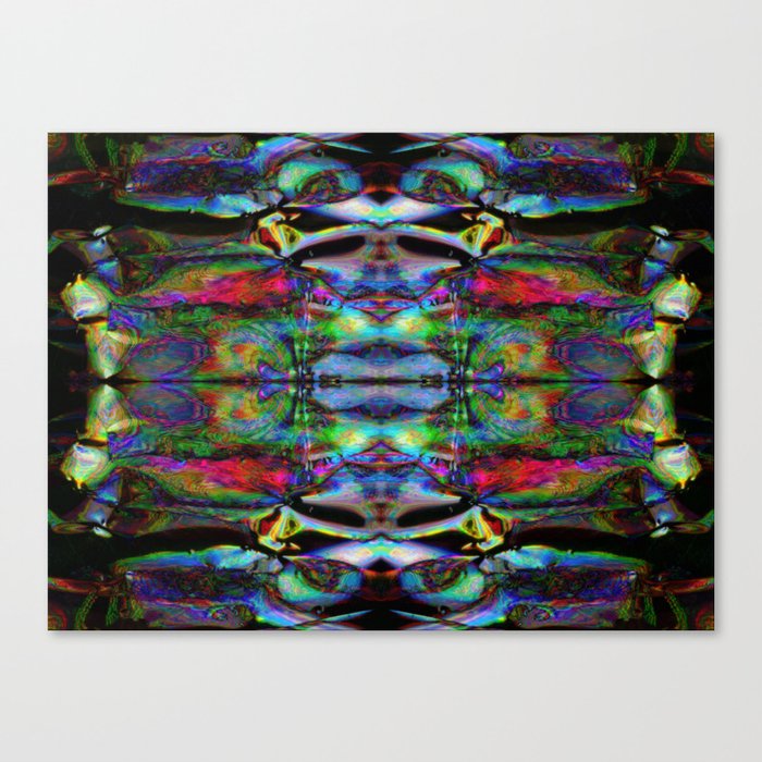 Colorful abstract symmetrical soap bubbles Canvas Print