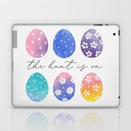 The Hunt is on, colourful eggs Laptop Skin