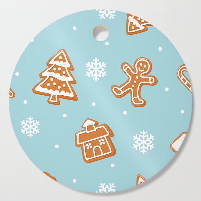 Gingerbread Cookies & Snowflakes Cutting Board