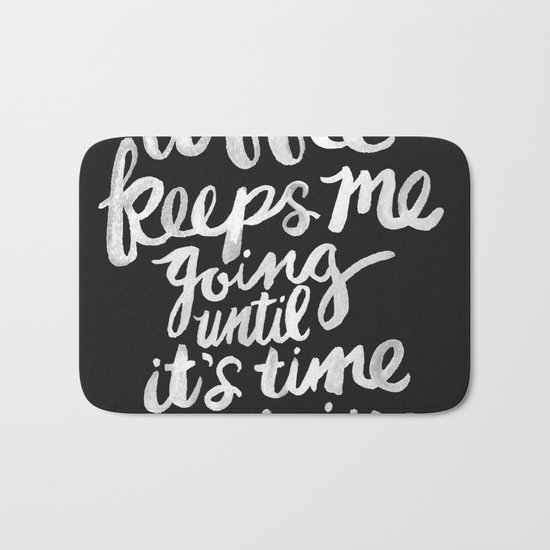 Coffee & Wine – White Ink Bath Mat