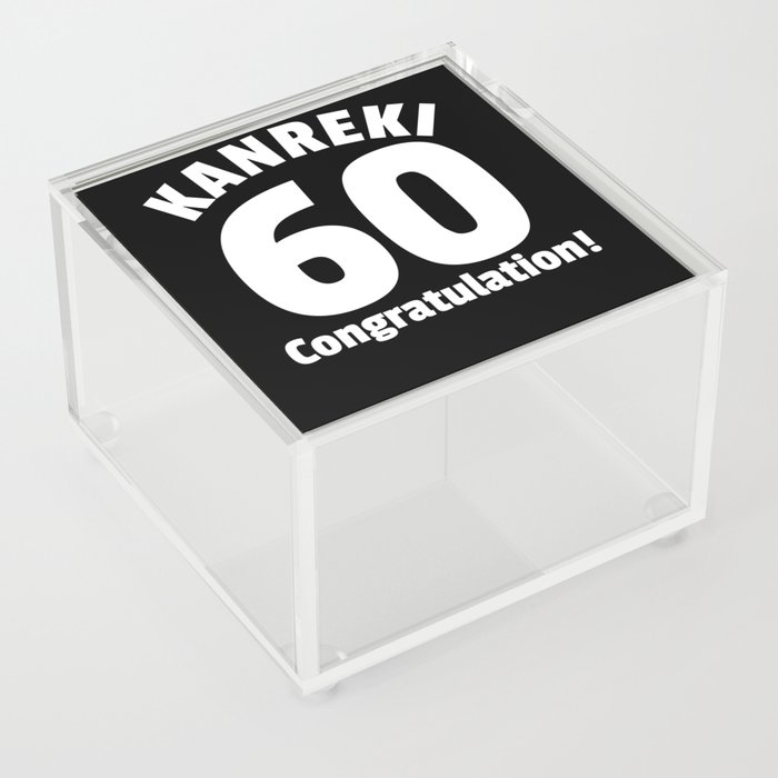 Kanreki 60th Birthday Gratualtion Japan Acrylic Box