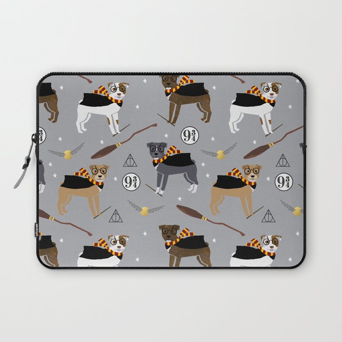 Pitbull witch wizard magic dog breed gifts Laptop Sleeve